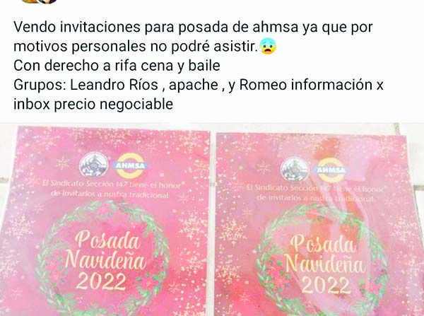 Revenden boletos para posada de Altos Hornos