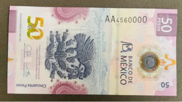 Entregan hasta 500 mil al propietario del billete de 50 pesos con el ajolote