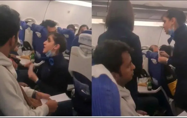 Azafata ‘explota’ contra pasajero, ‘No soy su sirvienta’, le grita en pleno vuelo