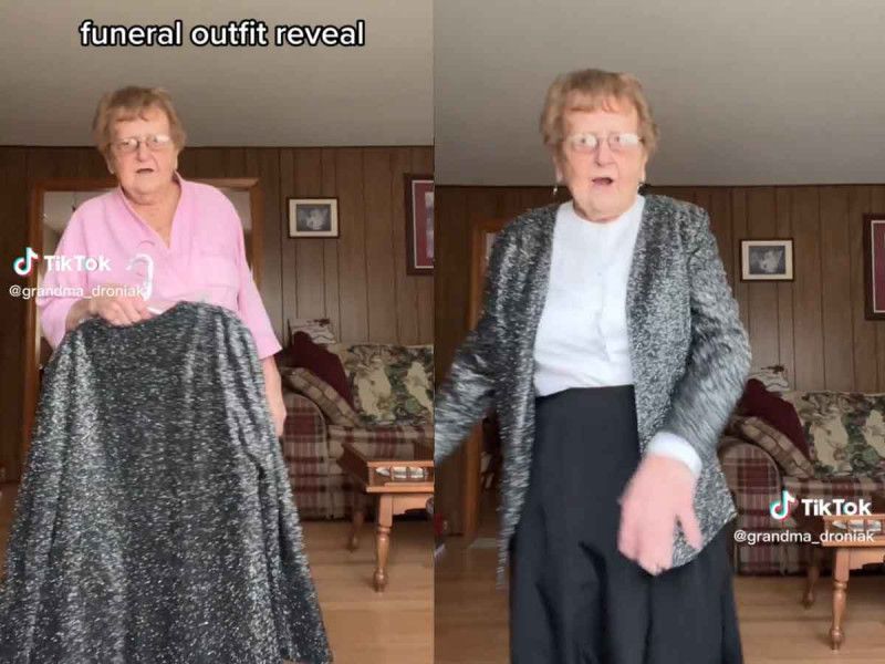 Abuelita presume el ‘outfit’ que desea usar en funeral y conmueve en redes