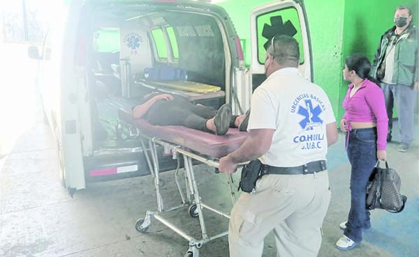 Mujer herida en una carambola