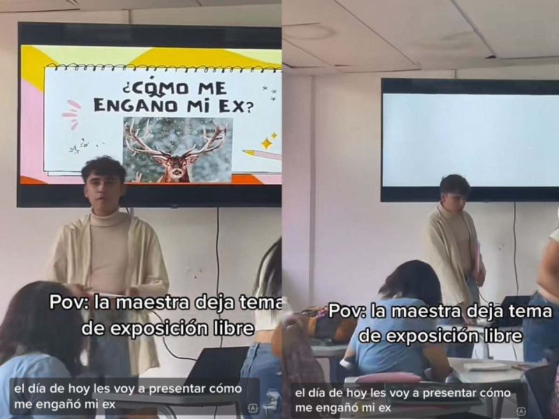 Estudiante se hace viral por exponer en clases cómo lo engaño su ex