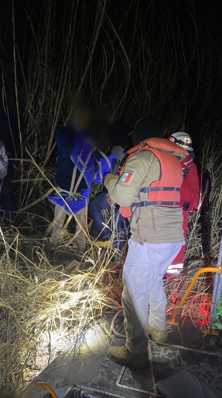 Rescata INM a través de Grupo Beta a 11 personas migrantes varados en Río Bravo
