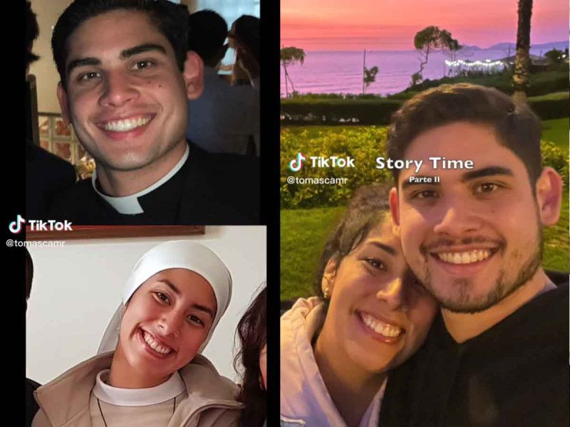 Sacerdote y monja se enamoran, dejan la religión y presumen su amor en TikTok