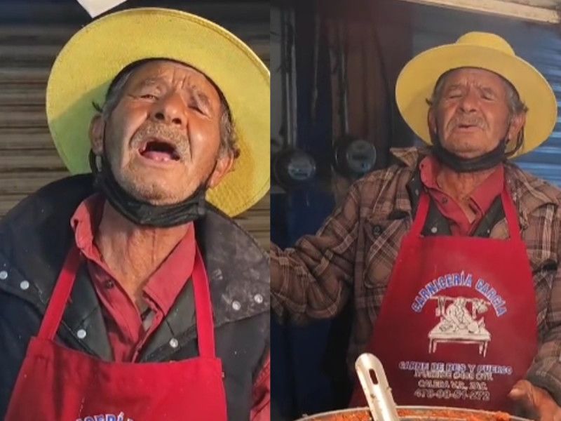 Taquero se vuelve famoso por cantar igualito a Pedro Infante