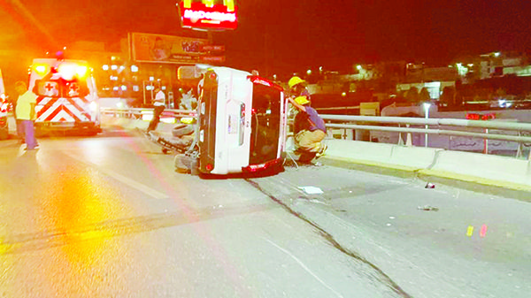 Fuerte impacto en el puente del IMSS