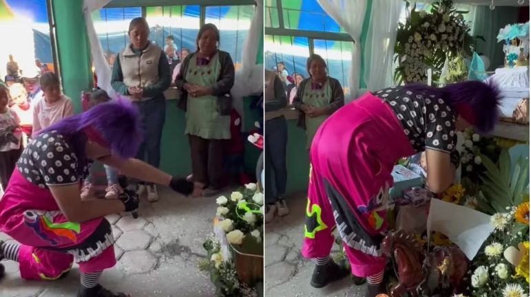 VIDEO. La triste experiencia de un payaso contratado para el velorio de un niño