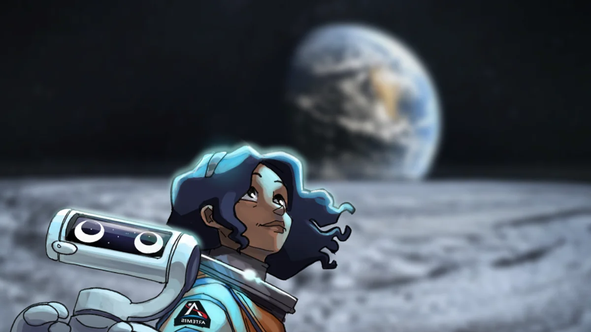 Callie Rodríguez es la primera mujer en pisar la Luna y la NASA te cuenta su historia en un cómic interactivo
