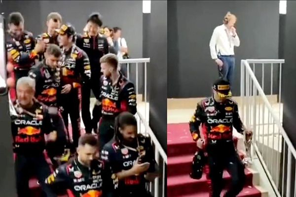 Abandonan a Max Verstappen, festejan con Checo Pérez
