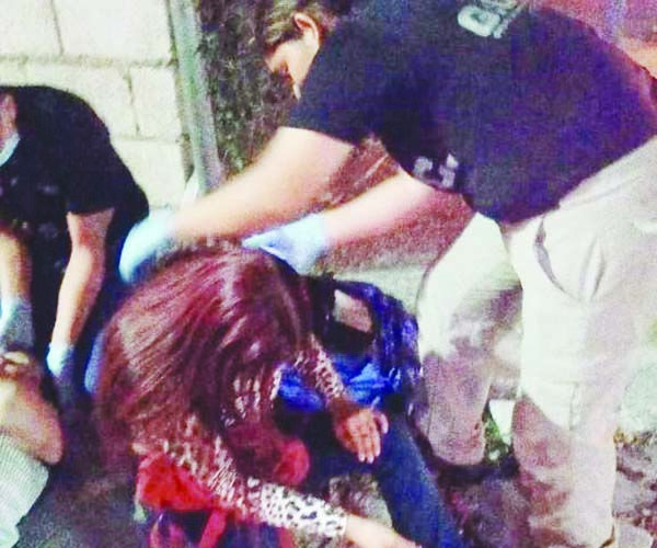 Se atraviesa perro a pareja en moto
