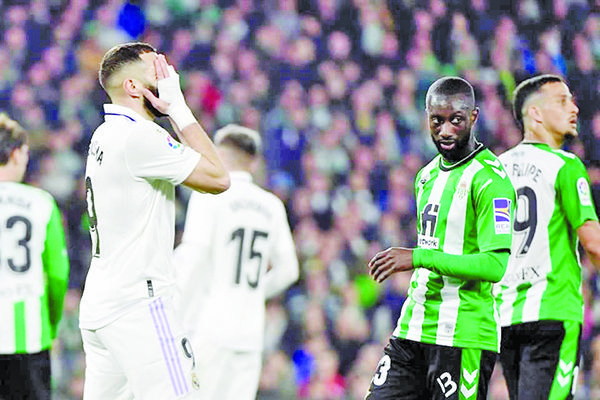 Empate sin goles entre Betis y Real Madrid