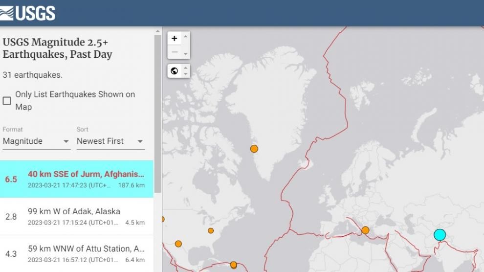 Un sismo de magnitud 6,5 sacude Afganistán