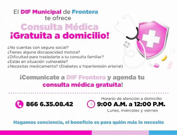 Ofrece DIF consultas médicas a domicilio