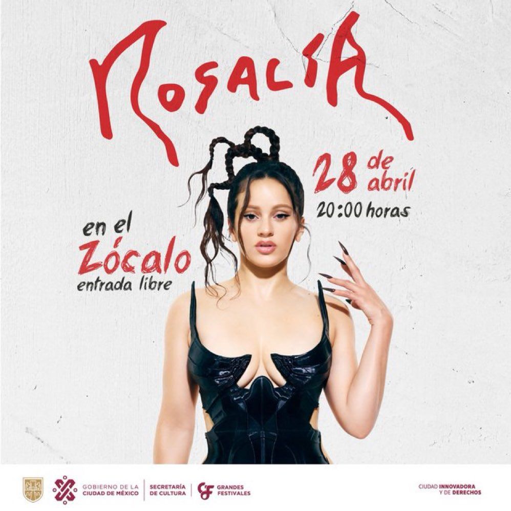 Rosalía gratis en el Zócalo de CDMX