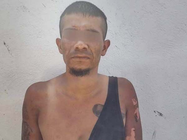 Sujeto drogado intenta dañar a su esposa e hijos