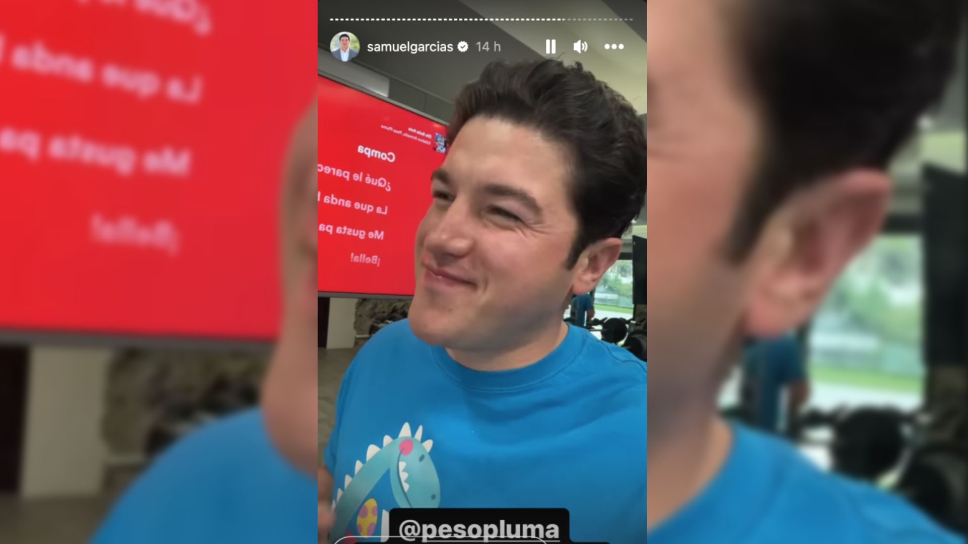 Samuel García canta canción de Peso Pluma y se la dedica a Mariana Rodríguez