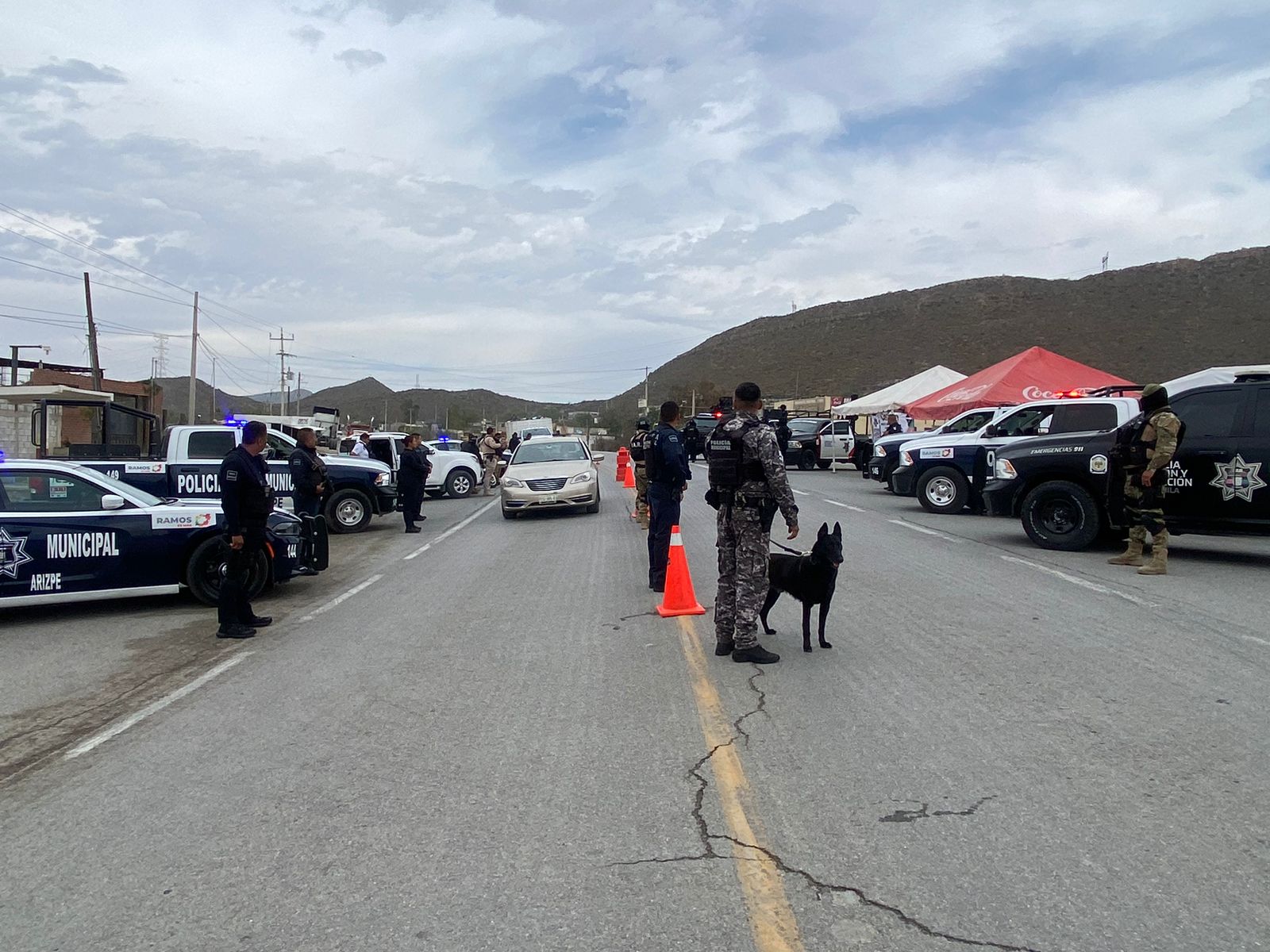 DESPLIEGUE POLICIAL EN EJIDOS DE RAMOS ARIZPE POR SEMANA SANTA