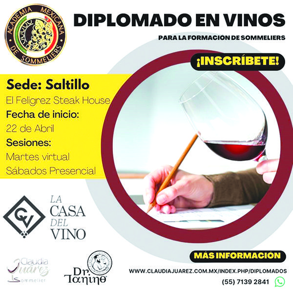 Invitan a inscribirse a Diplomado de Vinos