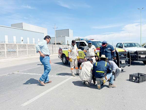 Colocan reductores de velocidad en libramiento
