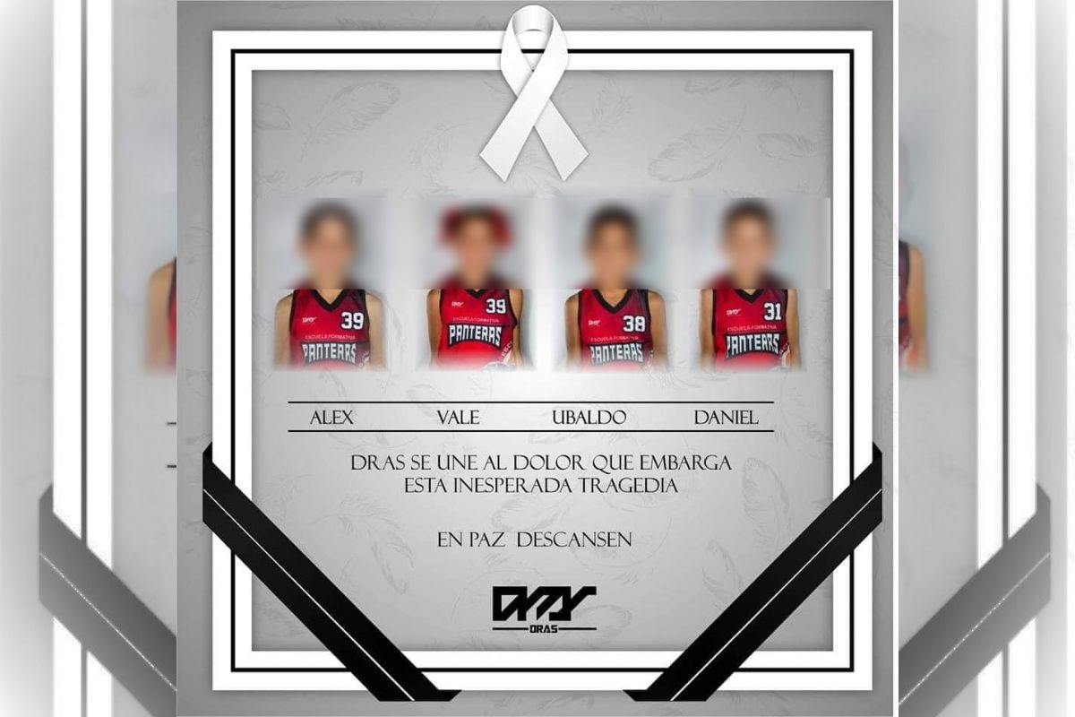 Cuatro niños basquetbolistas mueren en accidente vial en Oaxaca; escuela los despide