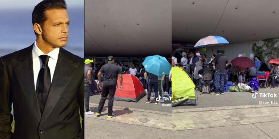 Fans de Luis Miguel acampan en busca de los boletos para sus conciertos