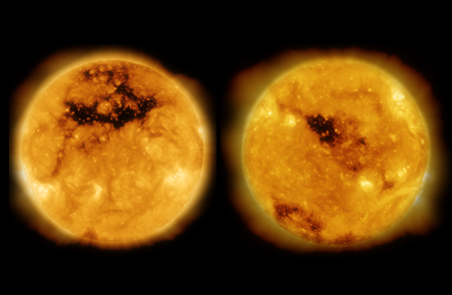 El Sol se evapora a través de agujeros en la corona solar