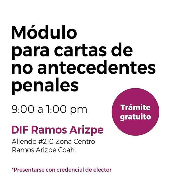 Llaman a tramitar carta de no antecedentes penales