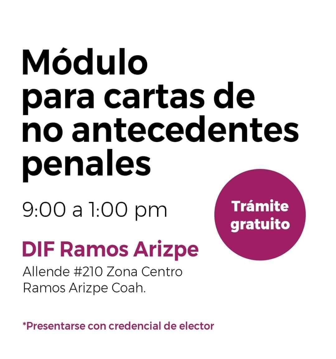 CONVOCAN A TRÁMITE DE CARTAS DE NO ANTECEDENTES PENALES