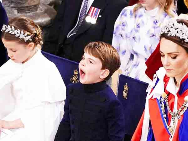 El príncipe Luis, el niño inquieto en la coronación de Carlos III