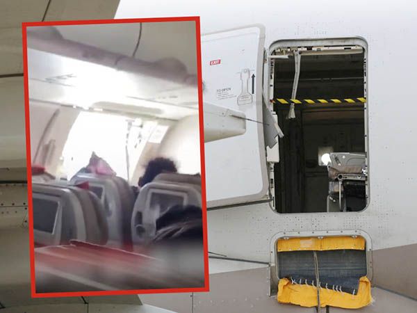 Pasajero abre puerta de avión a 250 metros de altura