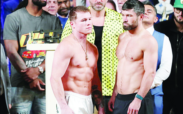 Saúl ‘Canelo’ Álvarez y John Ryder cumplen con el peso