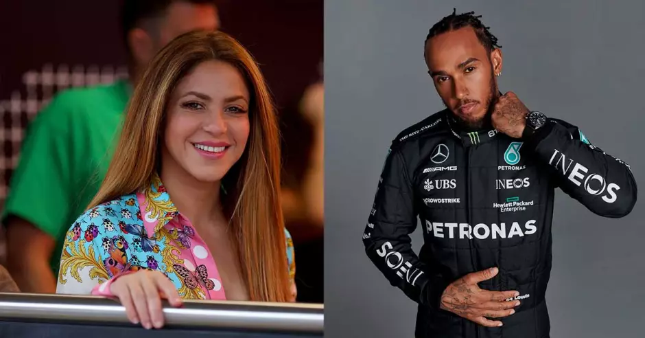 Shakira y Lewis Hamilton aparecen juntos por tercera vez, después del GP de España