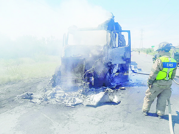 Alarma incendio de tractocamión