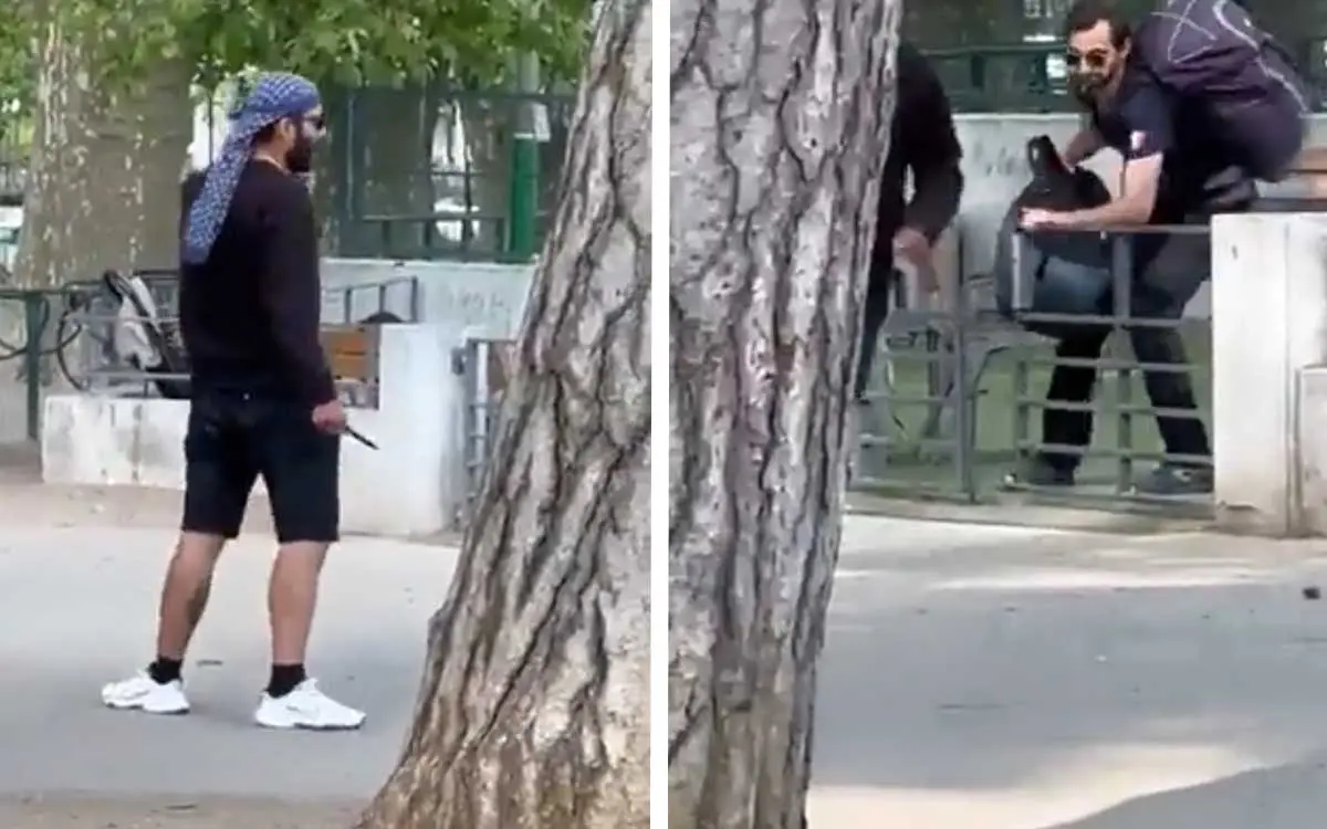Mochilero persiguió al atacante en parque infantil de Francia