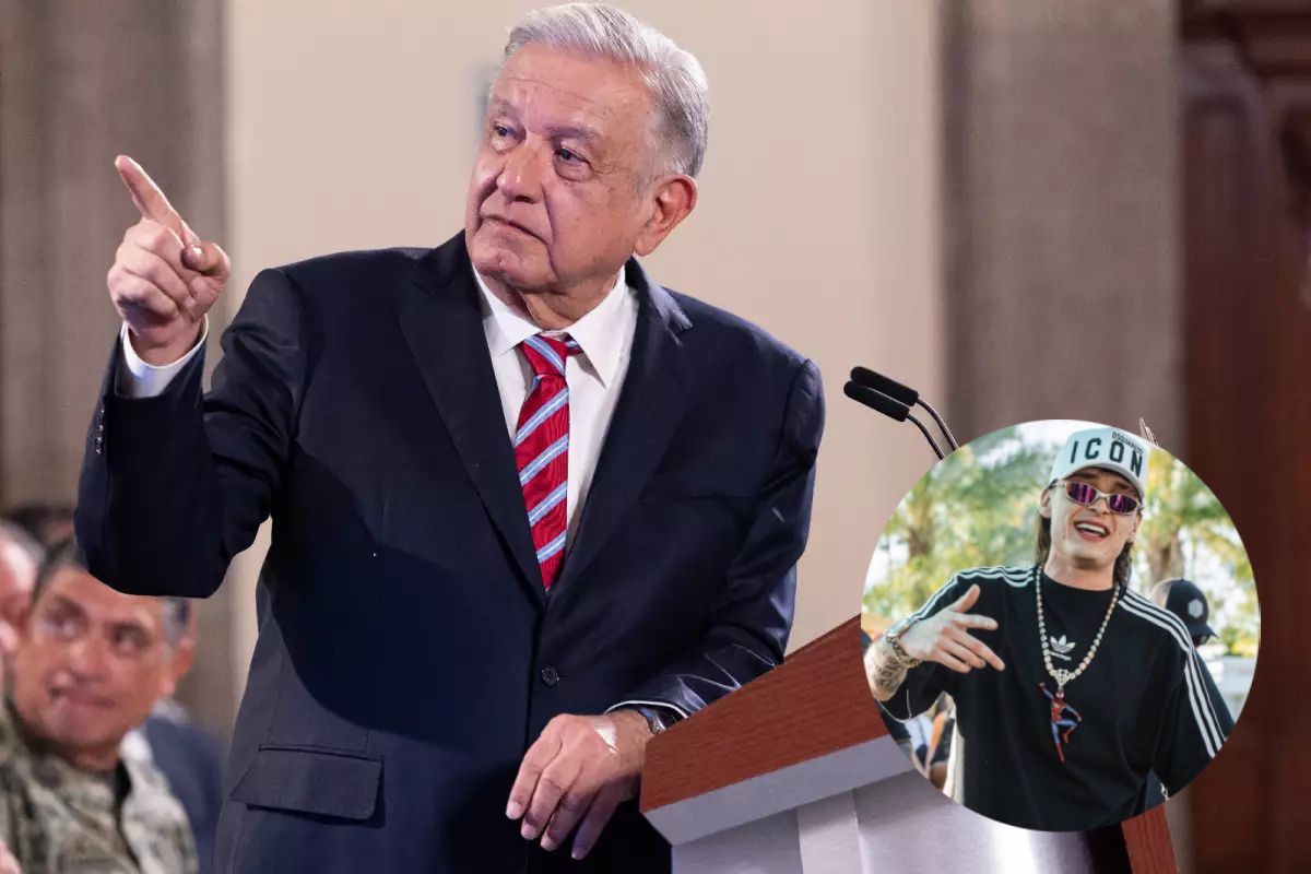 AMLO ‘reprueba’ a Peso Pluma: critica los corridos tumbados y la cultura de las drogas