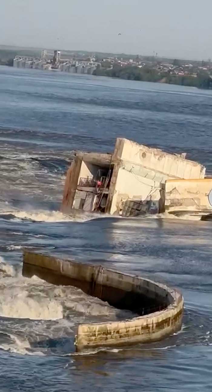 #AlMomento Esto se sabe de la destrucción de la presa de Kajovka en el sur de Ucrania