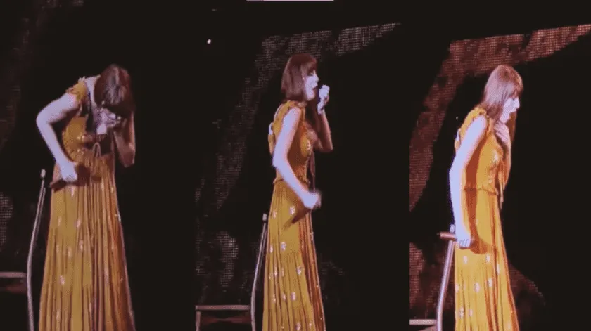 Video | Taylor Swift se traga un insecto en pleno concierto