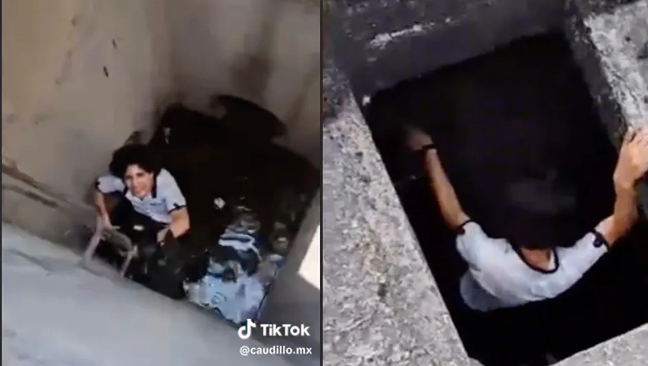 Video: Joven arriesga su vida para salvar a perrito que cayó en drenaje: «¡eres un héroe!»