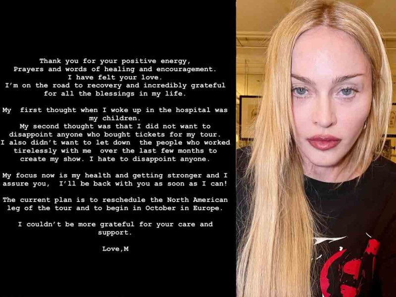 Madonna rompe el silencio sobre su estado de salud