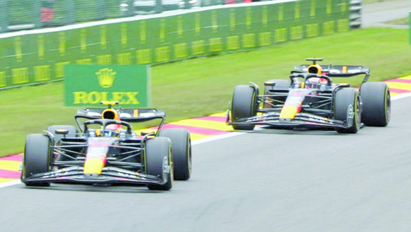CHECO PÉREZ TERMINA SEGUNDO EN SPA-FRANCORCHAMPS; VERSTAPPEN SUMA OTRA VICTORIA