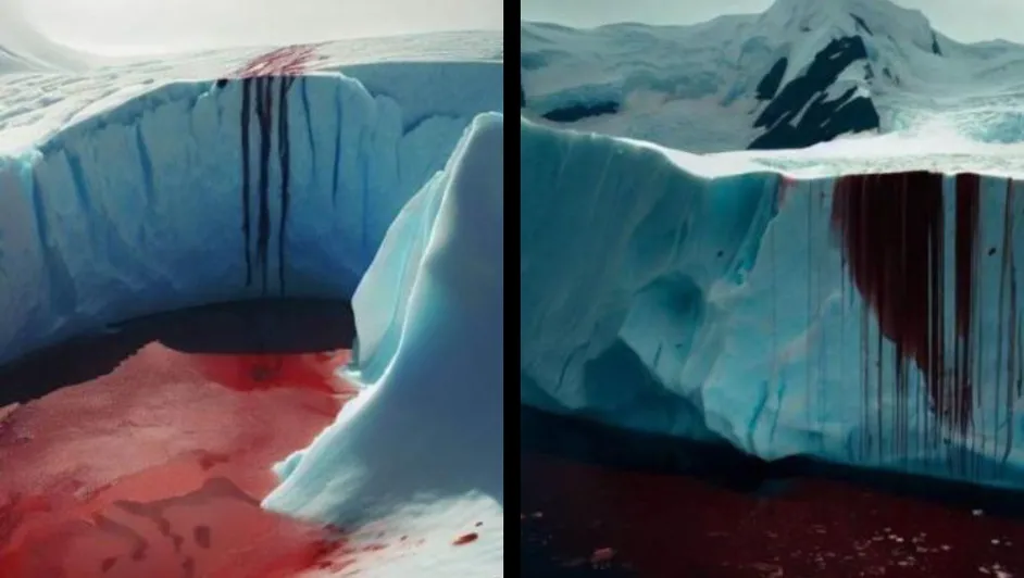 ¿Qué son las Cataratas de Sangre que fluyen por un glaciar en la Antártida y por qué se forman?