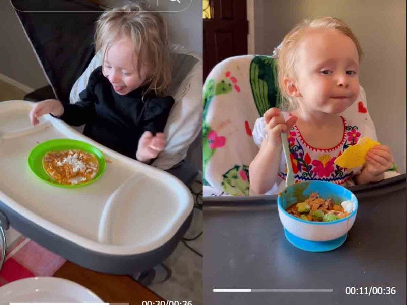 Niña extranjera prefiere comer pozole que nuggets y se hace viral