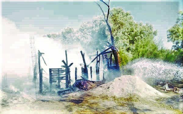 Queda en libertad tras quemar jacal de su tío