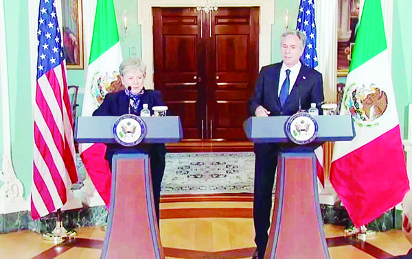 Tratan Bárcena y Blinken temas: fentanilo, migración y economía