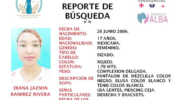 Movilizan Alerta Alba para encontrar a Jazmín