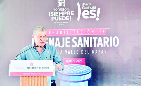 Inician rehabilitación de drenaje en Torreón
