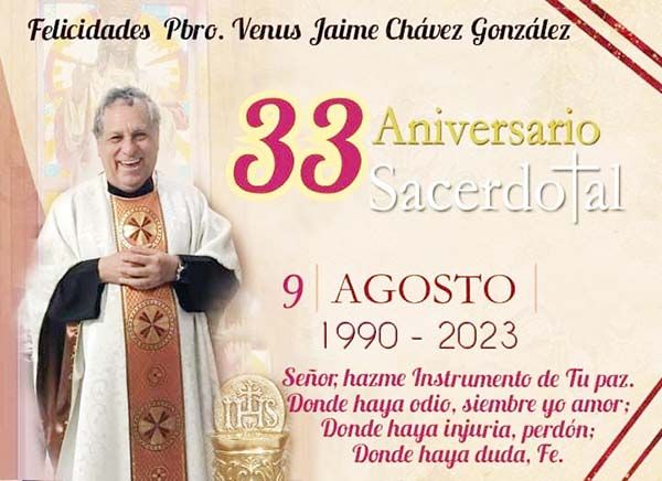 Cumple Padre Venus 33 Años de Sacerdote 