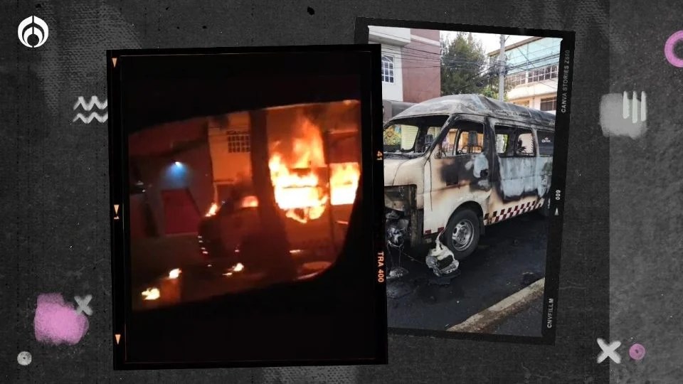 Drama en Coacalco: sujetos bajan a pasajeros y queman combi
