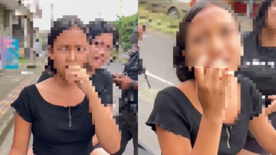 Niñas de 13 en moto y sin casco suplican a la policía que no las multe o su mamá las regaña