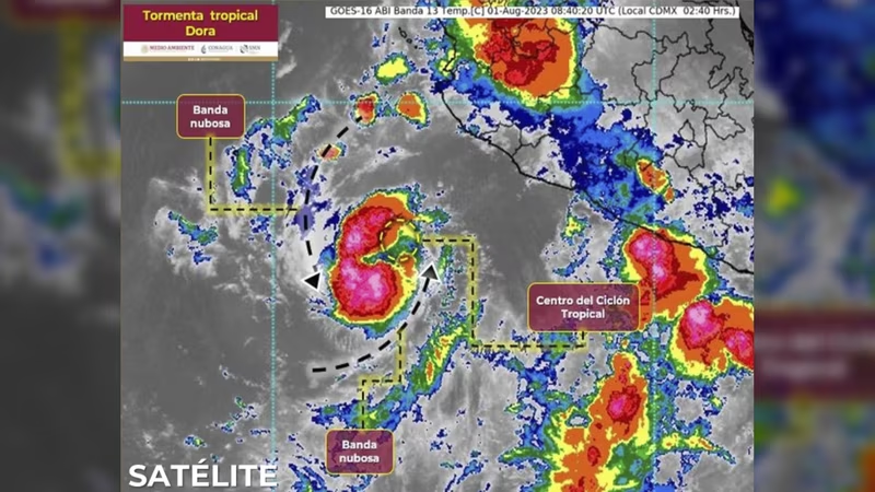 Tormenta tropical ‘Dora’ se forma en costas mexicanas del Pacífico: Sigue aquí su trayectoria